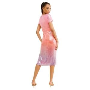 Anthropologie Hutch Pink Sequin Ombre Dress XL